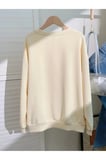 Unisex Vintage Baskılı Oversize Sweatshirt