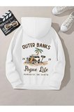 Unisex Outer Banks Baskılı Oversize Sweatshirt