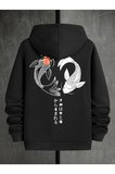 Unisex Ying & Yang Baskılı Oversize Sweatshirt