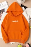 Unisex Classical Baskılı Oversize Sweatshirt