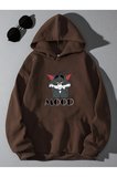 Mood Baskılı Oversize Sweatshirt