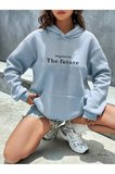 The Future Baskılı Oversize Sweatshirt