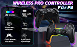 Konsol Plus P07 Wireless Game Pad PEMBE RGB PS4/PS3/ANDROİD/IOS/TV/NS Uyumlu