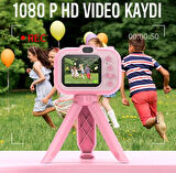 Çocuk Digital  Fotoğraf Makinası 2 Kameralı 1080p HD 32GB Hafızalı