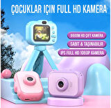 Çocuk Digital  Fotoğraf Makinası 2 Kameralı 1080p HD 32GB Hafızalı