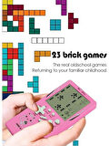 Tetris Oyun Konsolu 23 Bulmaca Oyunu Bataryalı 3.5 Inç LCD Mini Taşınabilir Atari