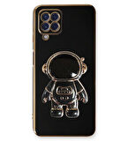 Smcase Samsung Galaxy M12 Kılıf Standlı Kamera Korumalı Astronot Silikon