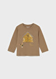 MAYORAL 1-4 YAŞ ARASI ÇİFTLİK UZUN KOLLU t-shirt - KAHVE