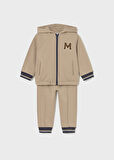 Mayoral 1-4 Yaş Erkek Bebek 2’li Takım – Bej Kapüşonlu Fermuarlı Hırka ve Bej Eşofman Altı