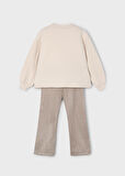Mayoral Kız Çocuk Tavşan Baskılı Takım - 4-10 Yaş | Yumuşak Sweatshirt ve Pantolon