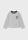 Mayoral 4-10 Yaş Kız Çocuk Bisiklet Yaka Çizgili Tişört – Uzun Kollu, Pamuklu