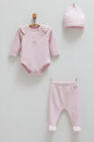 CARAMELL CUTE RABBİT BODY PANTOLON ŞAPKA TAKIM - LİLA