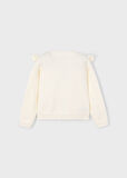 Mayoral Kız Çocuk Örme Kazak | Krem Renk, Fırfır Detaylı (4-10 Yaş)