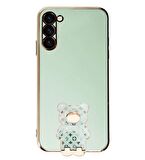 Smcase Samsung Galaxy S22 Plus Kılıf Standlı Kamera Korumalı Cute Bear Silikon