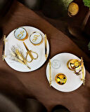 Commitment  Gold Polyester Nişan Tepsisi 