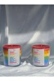 Candles Gökkuşağı Renkli Terapi Love Is Love Lgbt Insan Hakları Egzotik Meyve Kokulu Mum