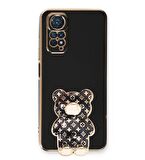 Smcase Xiaomi Redmi Note 11S Global Kılıf Standlı Kamera Korumalı Cute Bear Silikon