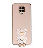 Smcase Xiaomi Redmi Note 9 Pro Kılıf Standlı Kamera Korumalı Cute Bear Silikon
