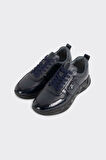 Bağcıklı Hakiki Deri Erkek Sneaker 