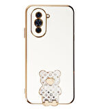 Smcase Huawei Nova 10 Pro Kılıf Standlı Kamera Korumalı Cute Bear Silikon