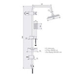 Ar Suga Duş Kolonlu Duş Seti Tek Fonksiyonlu