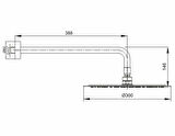 Ar Ark Slim Duvardan Yuvarlak Duş Başlığı