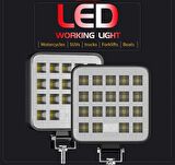 19 LED Kare Off Road Tekne Çalışma Lambası Spot Lambası Işık Araba 6500K
