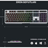 Lecoo KB121 Kablolu Rainbow Membran Oyuncu Klavyesi