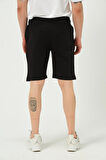Erkek Fermuar Detaylı Şort Siyah