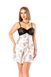 Bicomi Dantel Detaylı Fantezi Mini Saten Gecelik
