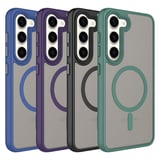 Smcase Samsung Galaxy S23 Plus Kılıf Mat Arka Yüzeyli Wireless Şarj Özellikli Flet