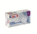 Omnipazar Karex Lateks Pudralı Eldiven 100'lü Paket Beyaz Large