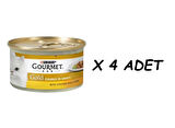 Gourmet Gold Soslu Parça Etli Tavuklu Ciğerli Yetişkin Kedi Konservesi 85GR X 4 ADET