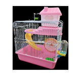 GONZALEZ HAMSTER KAFESİ - ÇİFT KATLI AKSESUARLI 23X17X25 CM