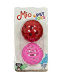 Mio Asetatlı İkili Top Kedi Oyuncağı 3,8 cm