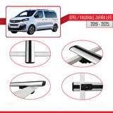 Opel Zafira Life 2019 ve Sonrası ile Uyumlu BASIC Model Ara Atkı Tavan Barı Gri 3 Adet