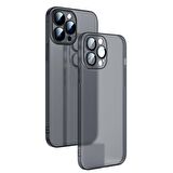 Smcase Apple iPhone 14 Pro Max Kılıf Mat PP Alp Kamera Korumalı Silikon