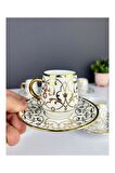 Grace Gold Beyaz Porselen 6 Lı Fİncan Takımı