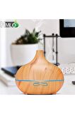 Ultrasonik Aroma Hava Nemlendirici Hava Difüzör Kokulu Uçucu Yağ Difüzör 550 Ml Kumandalı Led Işıklı