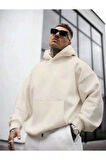 Erkek Bej Ny Life  Baskılı Sweatshirt