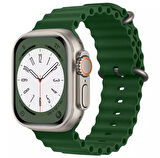 Apple Watch Kordon 3 4 5 6 7 8 SE Ultra Serisi 42 Mm/44 Mm/45Mm/46MM/ 49Mm Uyumlu Ocean Silikon Spor Kayış