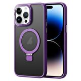 Smcase Apple iPhone 14 Pro Kılıf MagSafe Magnetic Standlı Feel Kapak