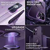 Smcase Apple iPhone 14 Pro Kılıf MagSafe Magnetic Standlı Feel Kapak
