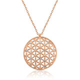 925 Ayar Gümüş Yaşam Çiçeği Kadın Gümüş Kolye T4596 (944944)