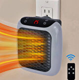 Karavan İçin Taşınabilir 220 Volt Fişe Takılan 800 Watt Fanlı Mini Elektrikli Isıtıcı, Kumandalı