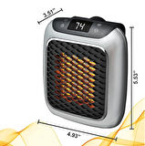 Karavan İçin Taşınabilir 220 Volt Fişe Takılan 800 Watt Fanlı Mini Elektrikli Isıtıcı, Kumandalı