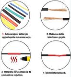 530 Parça Heat Shrink Makaron Daralan Kablo Tamir Seti