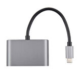 4 İN 1 USB-C / TYPE-C 3.1 - RJ45, PD VE USB X 2 ETHERNET ADAPTÖR KABLOSU