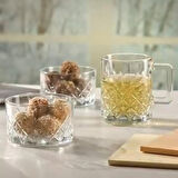Paşabahçe Timeless Kupa Çerez Takımı-4 Fincan&4 Çerezlik- Çay,Kahve,Bitki Çayı,Kuruyemiş İçin İdeal