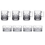 Paşabahçe Timeless Kupa Çerez Takımı-4 Fincan&4 Çerezlik- Çay,Kahve,Bitki Çayı,Kuruyemiş İçin İdeal